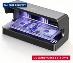 MUNBYN IMC26 Counterfeit Bill Detector, Money Checker with Dual UV LED Light for