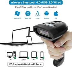 NETUM Handheld Bluetooth Barcode Scanner – Wireless & USB iOS/Win/Mac NT-1228BC