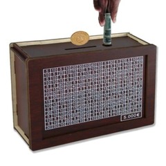 Cash Vault Wooden Savings Box Wooden Cash Saver Money Saving Box With Countdown