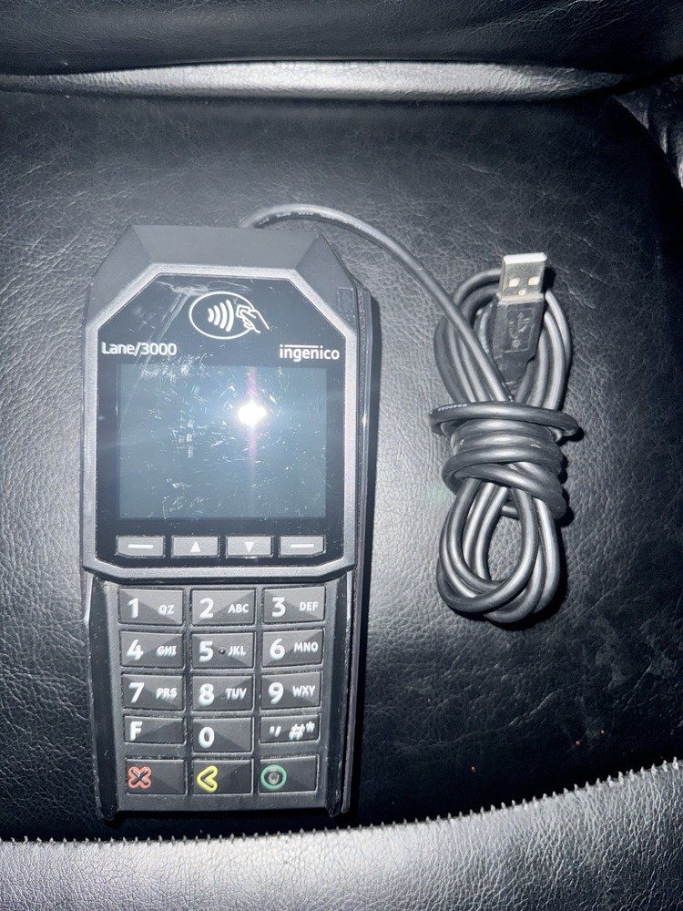 Ingenico Lane/3000 Payment Terminal Credit Card Touch POS + USB Cable