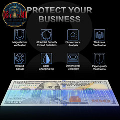 AL1000 Money Counter Machine with Value Counting for USD & EUR, UV/MG/MT/IR/DD/H