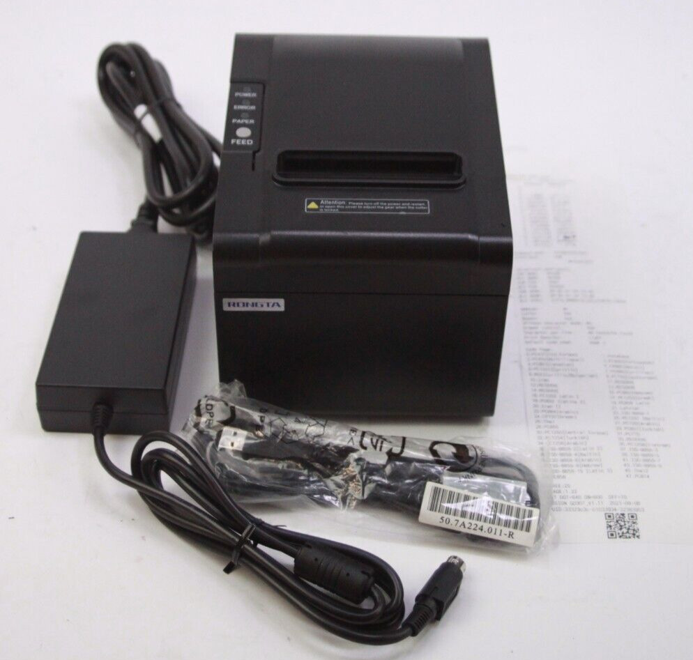 Rongta POS Printer, 80mm USB Thermal Receipt Printer RP326 w/ Auto Cutter Tested