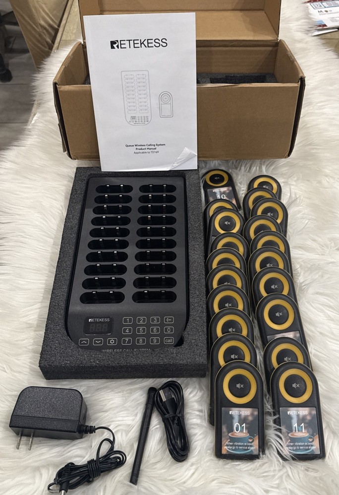 Retekess TD169 Restaurant Pager with 20 Buzzers System, Beepers for Restaurants