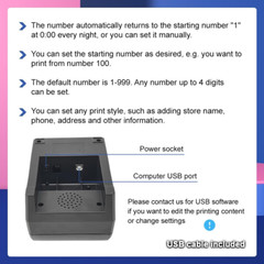 Take a Number Printer Ticket Thermal Printer Ticket Machine with 57Mm Receipt Ti