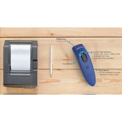 SocketScan&reg; S740, 1D/2D Imager Barcode Scanner, Blue