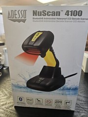 Adesso NuScan 4100B Bluetooth Antimicrobial Waterproof CCD Barcode Scanner