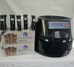 VEVOR 1550 USD Coin Sorter Counter Wrapper Roller Bonus Wrappers Tested Working!