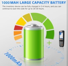 1D 2D Portable Inventory Scanner,JRHC Collector Counter 2.4G Wireless Barcode…