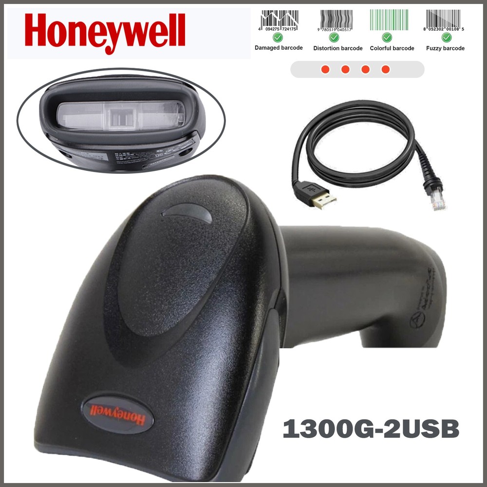 Honeywell 1300G-2USB Hyperion 1300 G Light Industrial Barcode Scanner Reader USB