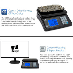 MS20 Coin Counting Scale – Money Cash Currency Weighing Machine
