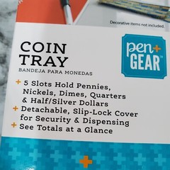 Pen+Gear Coin Manager Sorting Organizer Tray with Cover & 20 Coin Wrappers
