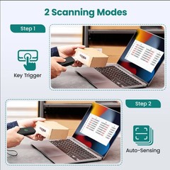 Mini Wireless 2D 1D QR Code Reader Handheld Barcode Scanner Bluetooth