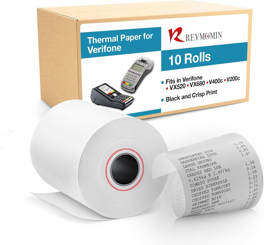 Thermal Paper Rolls for Verifone Vx520, Vx680, T650, P400M – Thermal Receipt Pap
