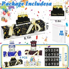 XANGNIER 4pcs Birthday Surprise Money Pull Pouch with 2 Digital Stickers,Cash…