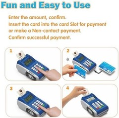 Payment Terminal Toys, Point of Sale Terminal with Light and Sound, Cash Regi…