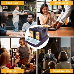 Complete 16-Pager Wireless Paging System for Restaurants – Waterproof & Durable