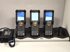Motorola MC9190 Barcode Scanner Lot of 3 w/ 4-Slot Cradle Charger MC9190-G30SWEQ