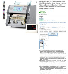 Cassida 8800R V2 USA Premium Bank-Grade Mixed Denomination Money #3152S R7