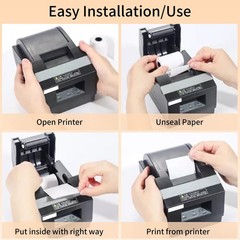 2-1/4” x 50′ (10 Rolls) Thermal Receipt Paper, Fits 58mm Thermal POS Printer…