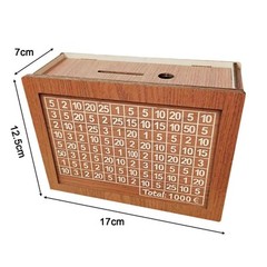 Wooden Money Box Kids Adults Money Box Money Saver Portable Retro Change Box
