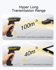 Inateck 2D Barcode Scanner with Intelligent Stand, ,Handheld with APP and SDK