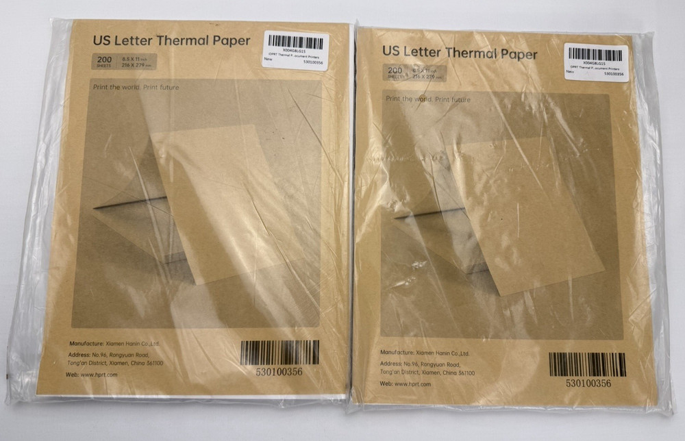 US Letter Thermal Paper 8.5×11″ Qty.2- 400 sheets Fan folded Document Paper