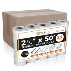 2 1/4 x 50 Thermal Paper Roll for Square Terminal, Clover Flex, Dejavoo Z8 Z9…