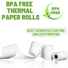 3 1/8 x 119 thermal paper roll, (2 Cases – 100 Rolls) First Data FD100 BPA Free