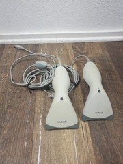 X97 ♻ LOT OF 2 – UNITECH MS210-1G BARCODE SCANNER LINEAR IMAGER, BEIGE ♻
