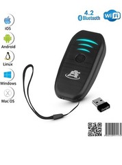 Portable Mini Wireless Bluetooth Barcode Scanner Rechargeable 1D & 2D Scan Gun