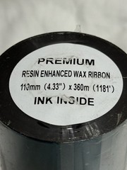 (17 Rolls) Thermal Transfer Ribbon 110mm x 360m (4.33″ x 1181′) – Premium – NEW