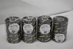 Genius Inkanto AWR1 Wax Ribbon 110mm x 450m Black Label Printer Roll Pack of 4