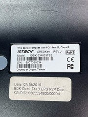 IDTech IDSK-534833TEB SREDKey MagStripe USB Credit Card Reader AS IS