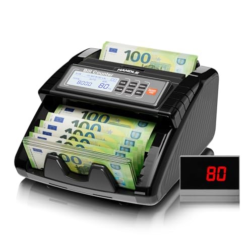 AL1000 Money Counter, UV/MG/IR/DD Counterfeit Detection, Value Counting & Bat…