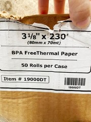 50 Rolls 3 1/8 x 230 Thermal Receipt Paper BPA Free POS Cash Register NEW