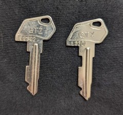 TEC Cash Register Keys – Set of 2 GTX – GTZ – L2301 – L2302