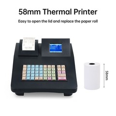 Electronic Cash Register 48 Keys Dual Screen 58mm Thermal Printer USB RS232 V1