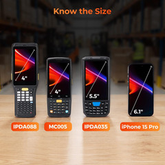 Android Barcode Scanner MC005, Android 14, 4GB+64GB PDA Handheld, Equipped with