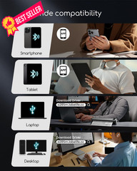 Portable Printers Wireless for Travel, A285M Small Inkless Small, Black