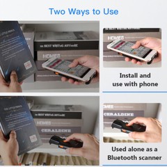 Eyoyo Bluetooth 1D Back Clip Bluetooth Barcode Scanner Portable Barcode Reader
