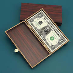 2 PCS Wooden Lockable Currency Tray, Metal Cash Box Single Row Currency Tray …
