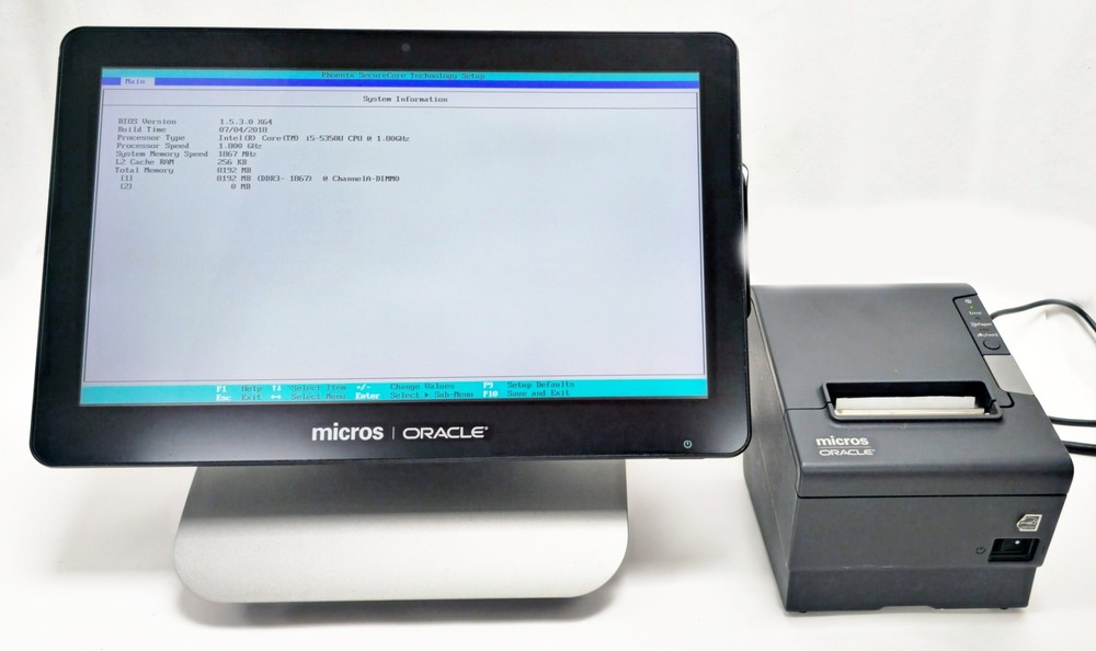 Oracle Micros Workstation 6 I5 15.6″ 8GB 7321804(650) PoS Terminal W/Epson TM…