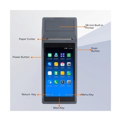 POS PDA Q2i Receipt Printer 58mm High Speed Thermal Printer with Android 8.1,…