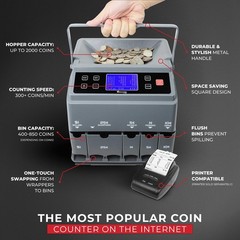 Cassida C300 Professional USD Coin Counter, Sorter and Wrapper/Roller