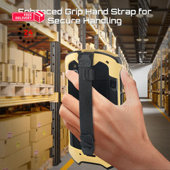 TC51 TC52 TC56 TC57 TC510K Case with Hand Strap – Black-Yellow Blend