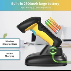 NETUM Upgraded QR Industrial Bluetooth Barcode Scanner with Charging Dock, (H3)