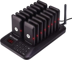 Long Range Restaurant Pager System 16 Pagers 984ft Standby Time 20 Hours