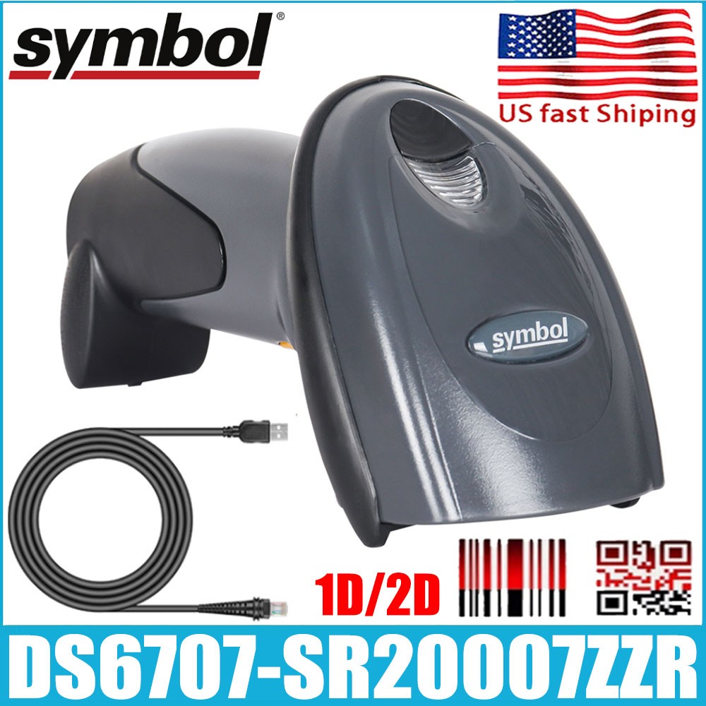 Symbol DS6707-DC20007ZZR Handheld Wired 1D 2D Barcode Scanner With USB Cable New