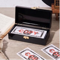 2 Pcs Acrylic Lockable Cash Box Cash Organizer Money Holder Single Row Currency