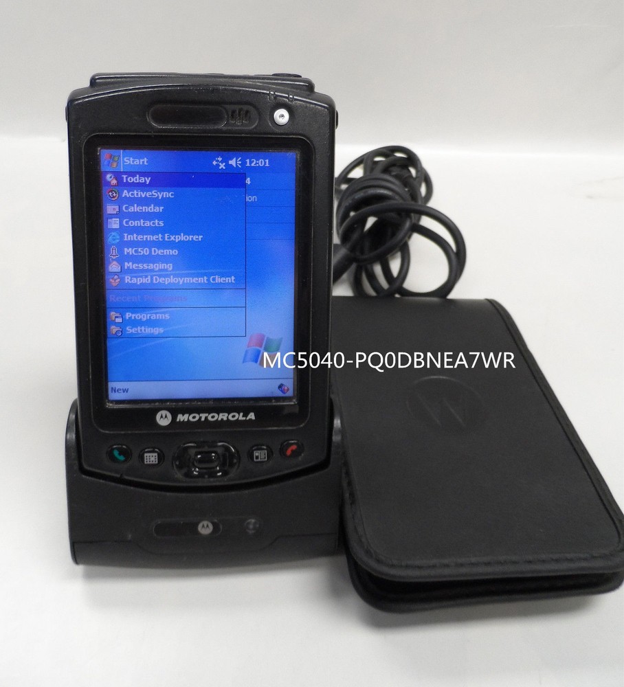 Motorola Symbol Pocket PC Barcode Scanner MC50 MC5040 – PQ0DBNEA7WR w/cradle SET